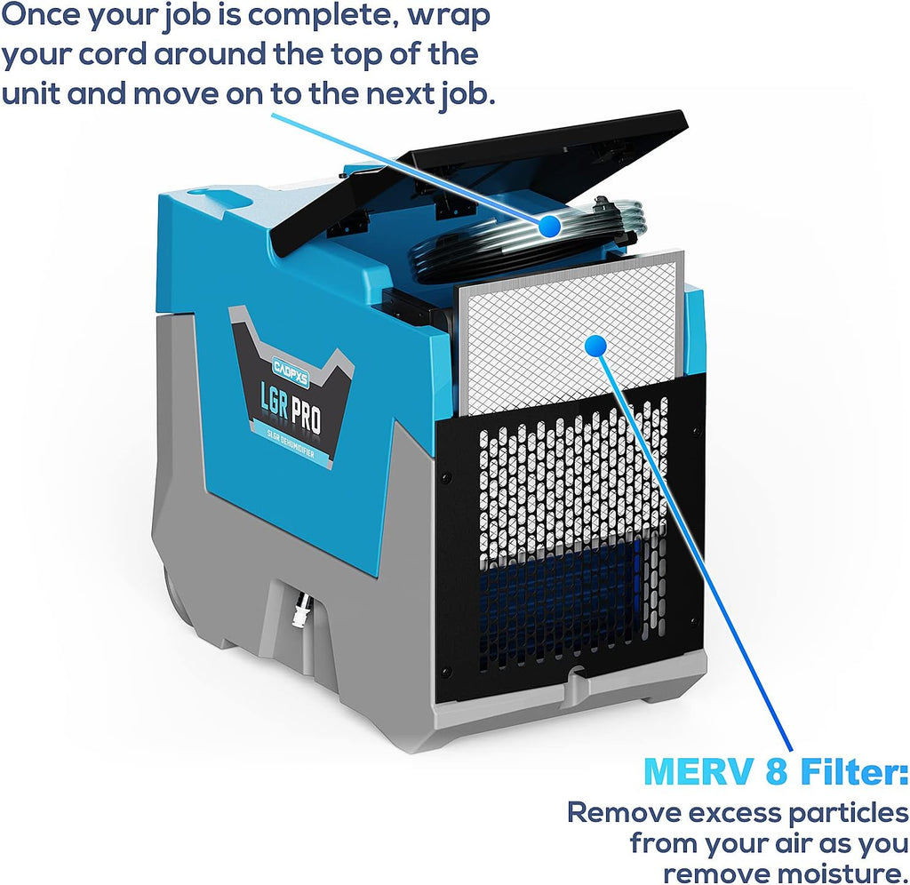 Commercial Dehumidifier with Pump & Drain Hose, Up to 13.39 Gallons/Day I1302