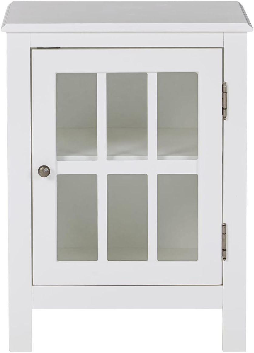 White Accent Cabinet End Table A959