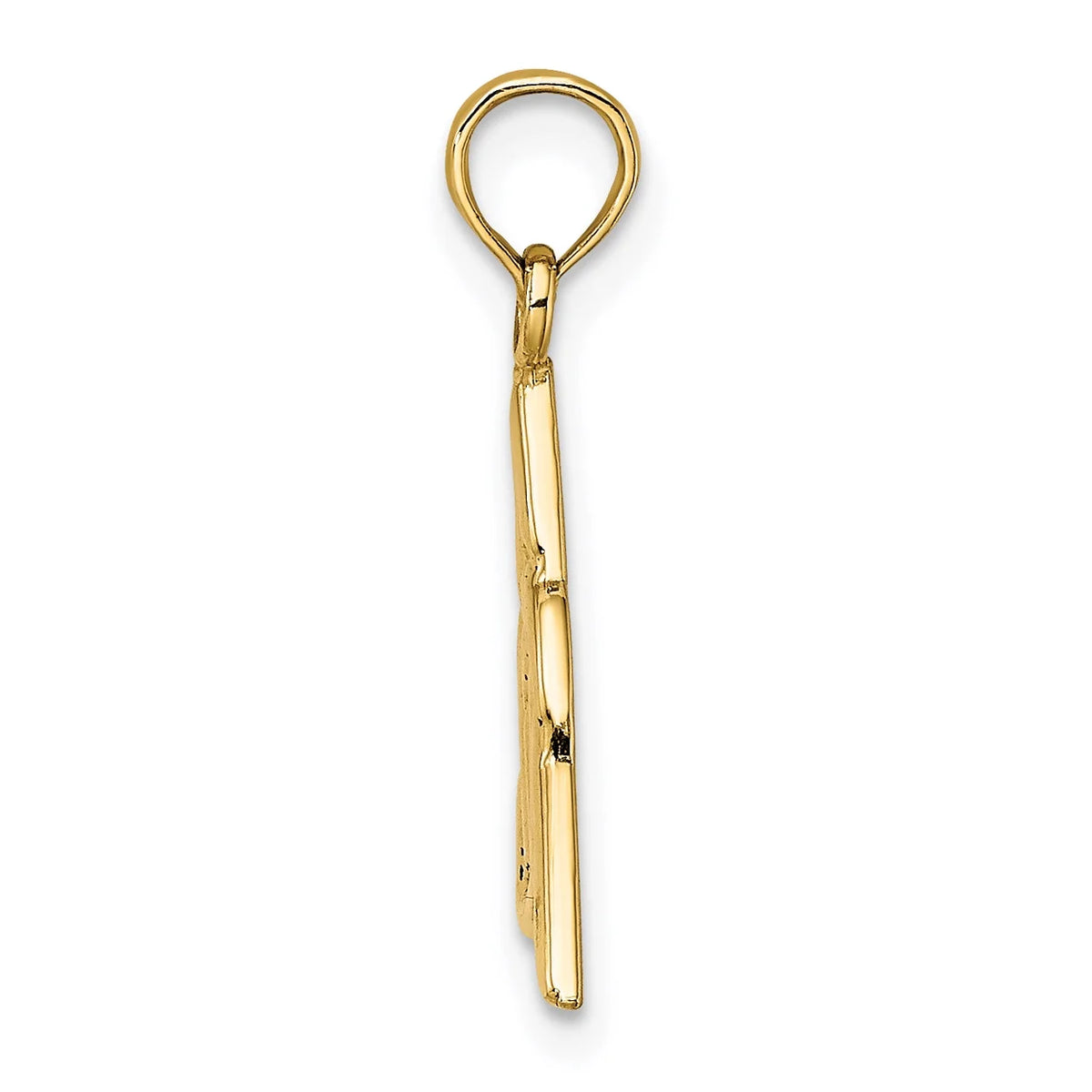 14K Yellow Gold Celtic Trinity Knot Pendant Charm with Rope Chain Necklace 18'' M430