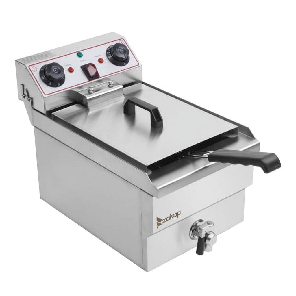 Stainless Steel Faucet Single Tank Deep Fryer 1700W G7755