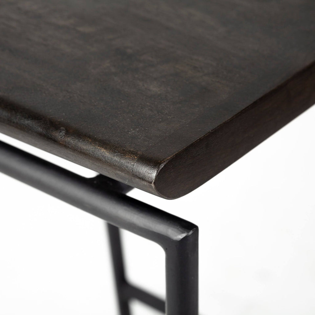 Black Wood Seat Stool D2505