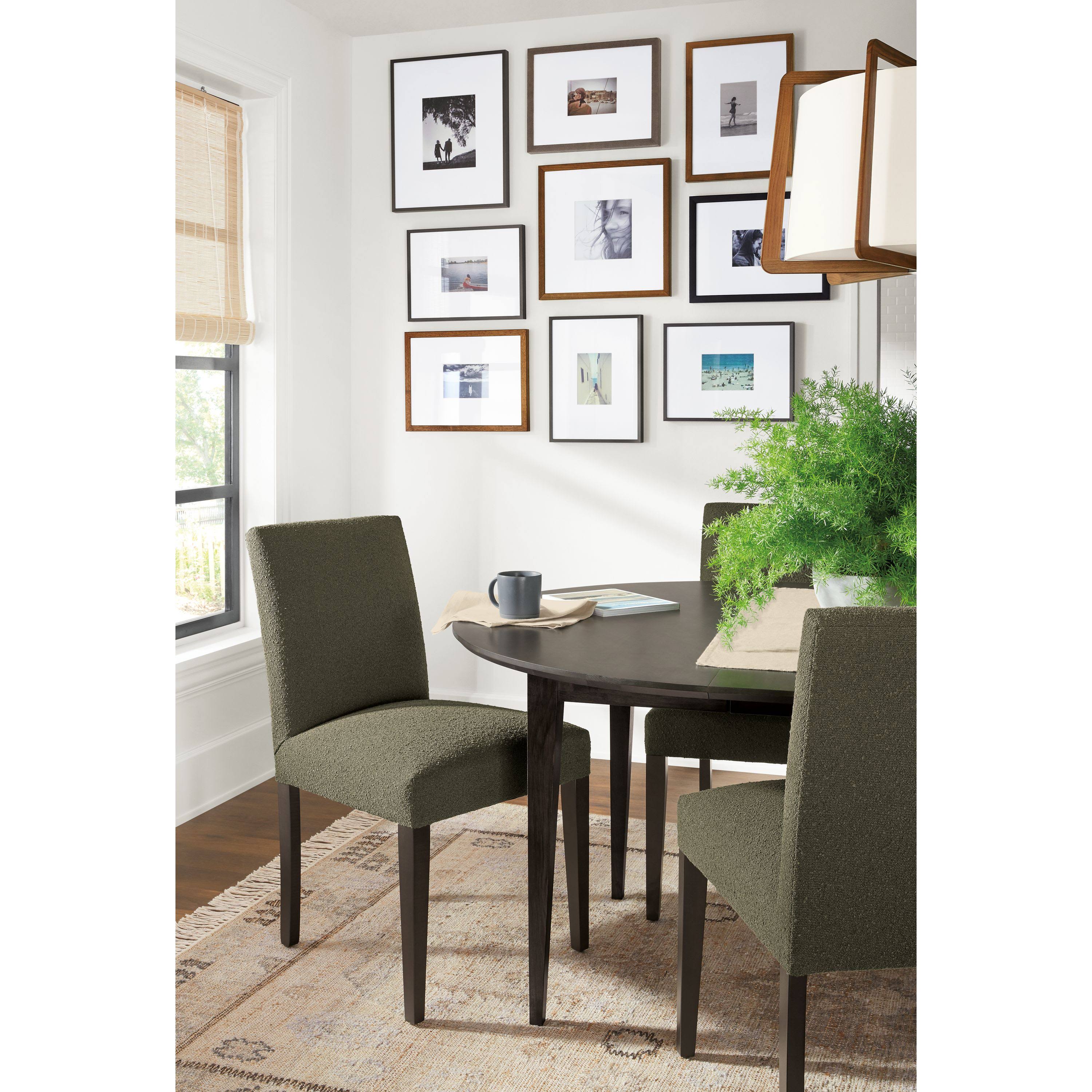 Modern Side Chair in Declan Curry with Charcoal Legs O52356