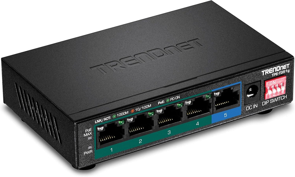 8-Port Gigabit PoE+ Switch, 123W PoE Power Budget, 16 Gbps Switching Capacity, Metal, Black Y7899