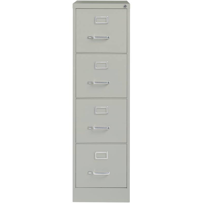 26.5-in Deep 4 Drawer Light Gray Vertical File Cabinet O842