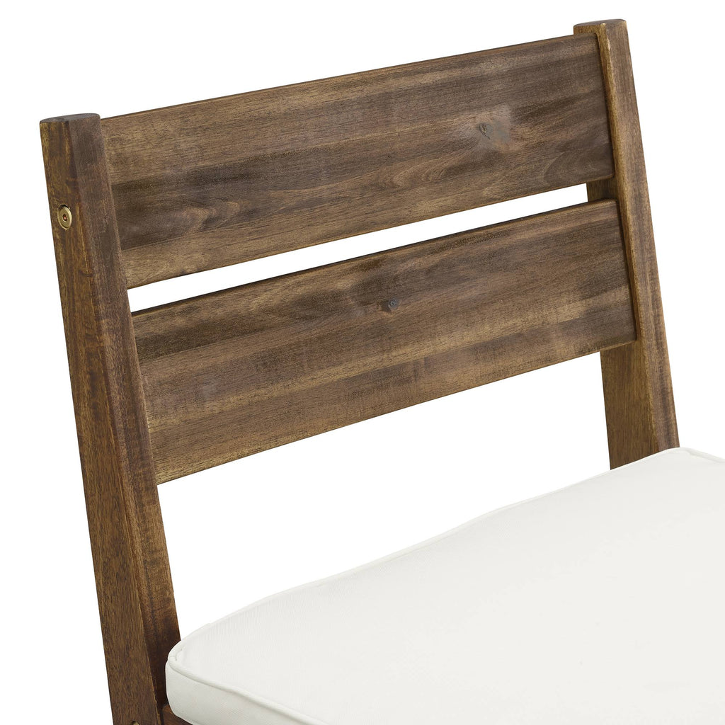 3-Piece Acacia Counter Height Dining Group Dark Brown N2907