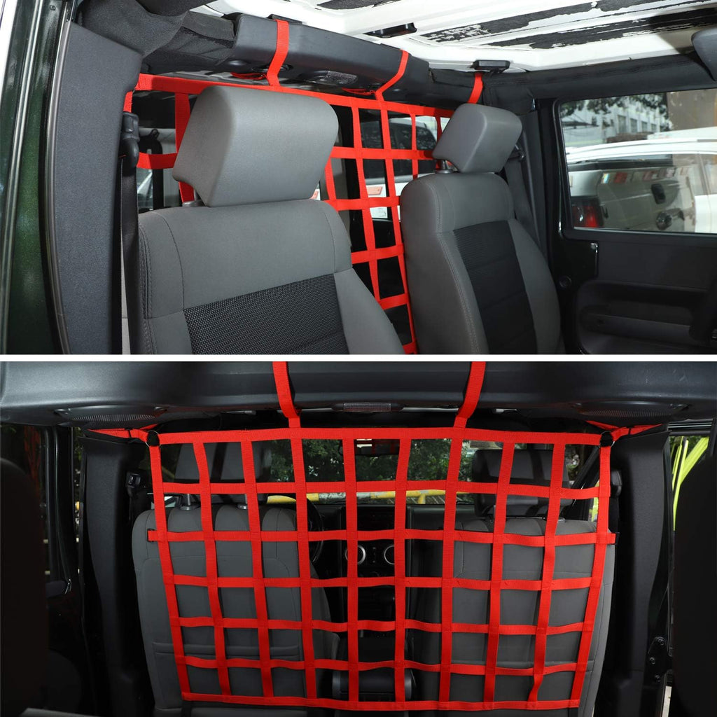 Red Pack of 2 Mesh Dog Car Divider for Jeep Wrangler X547