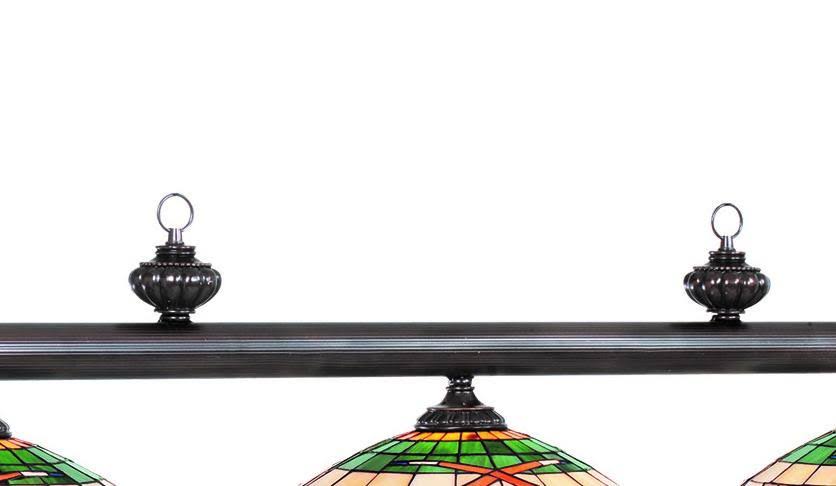 3 Shade Stained Glass Billiard Light U6901