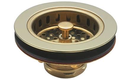 Polished Brass Post Type Basket Strainer W3627