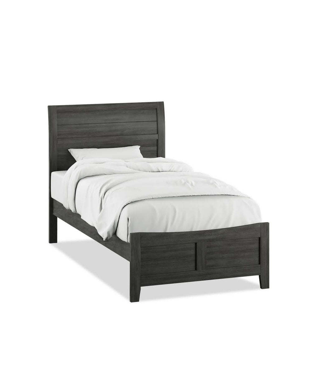 Gray Twin Sleigh Bed with Headboard Z231