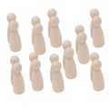 20Pcs Natural Unfinished Wooden Peg Doll Bodies Woman 55mm U286