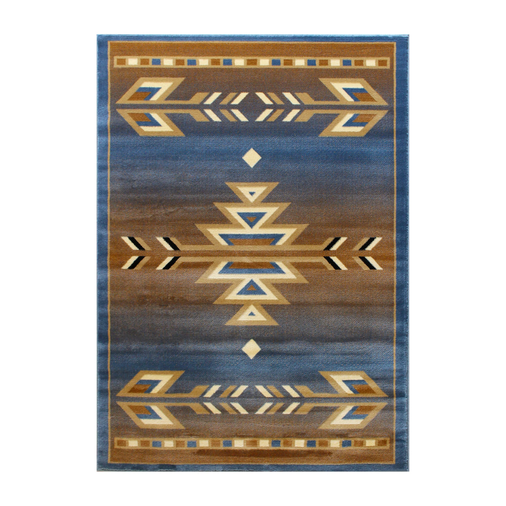 Blue 8 Feet X 10 Feet Area Rug V252