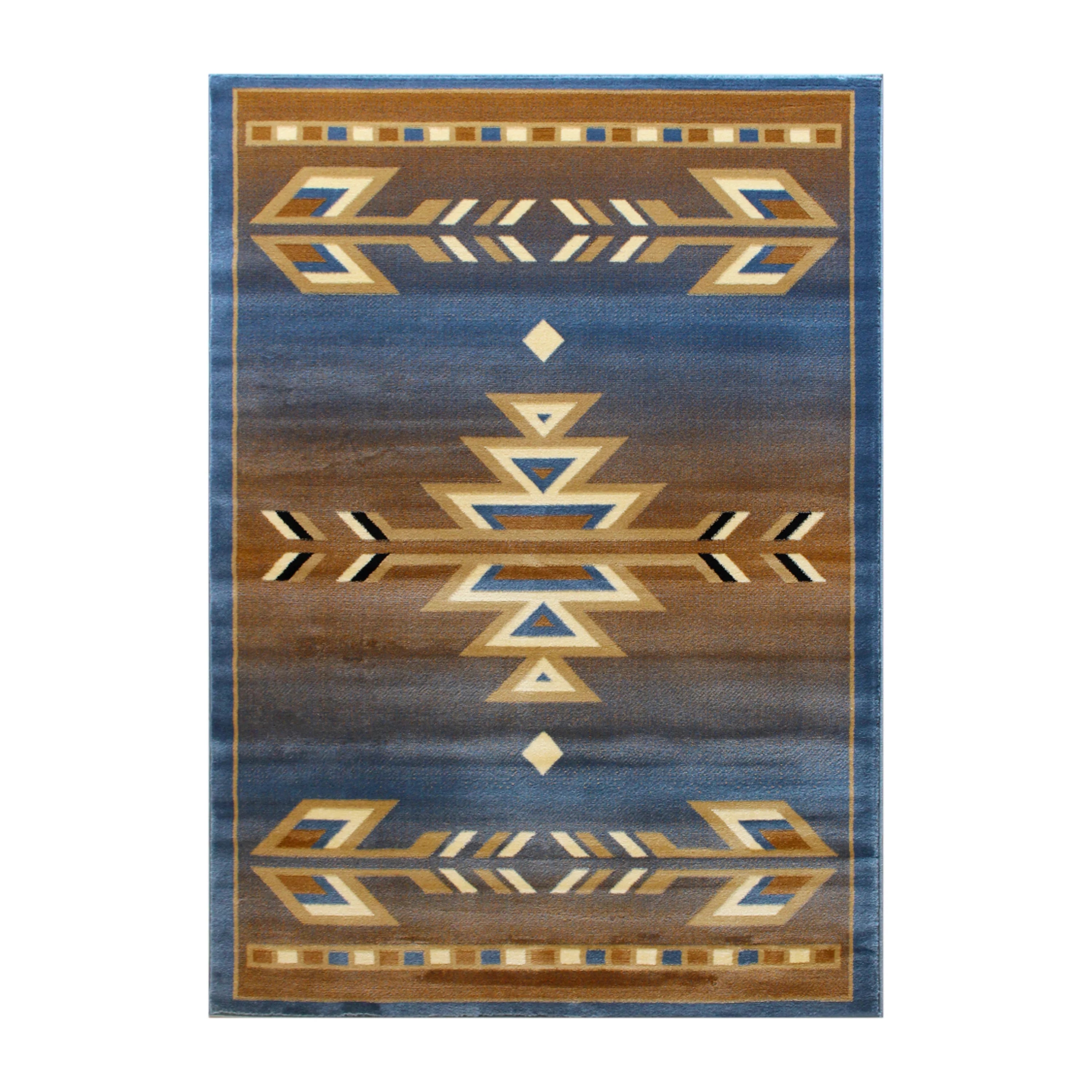 Blue 8 Feet X 10 Feet Area Rug V252