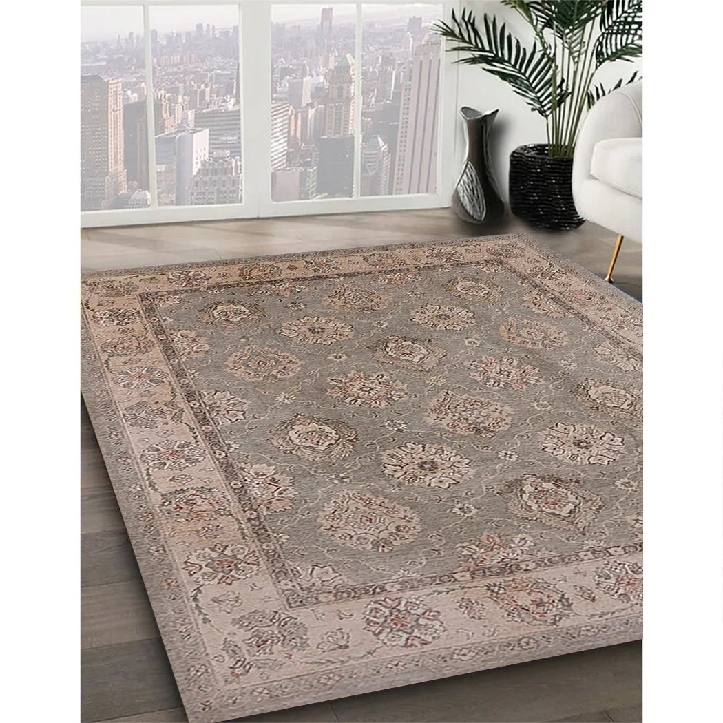 Dark Almond Brown Rectangle Oriental Area Rug F927289