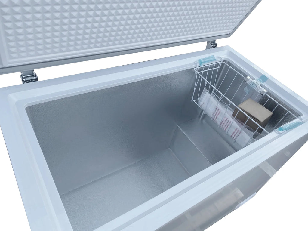 White Commercial Chest Freezer with Storage Baskets G342599