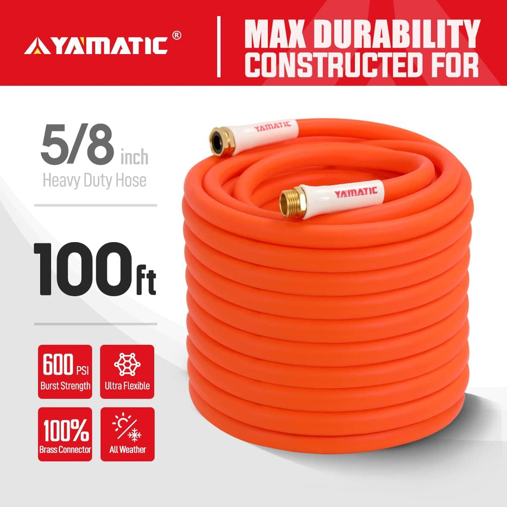 Heavy Duty 5/8 in x 100 ft Garden Hose, Pack of 2 T4916