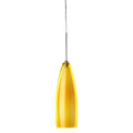 17 inch 10W 3000K LED Pendant Satin Nickel Finish with Amber Glass S55346