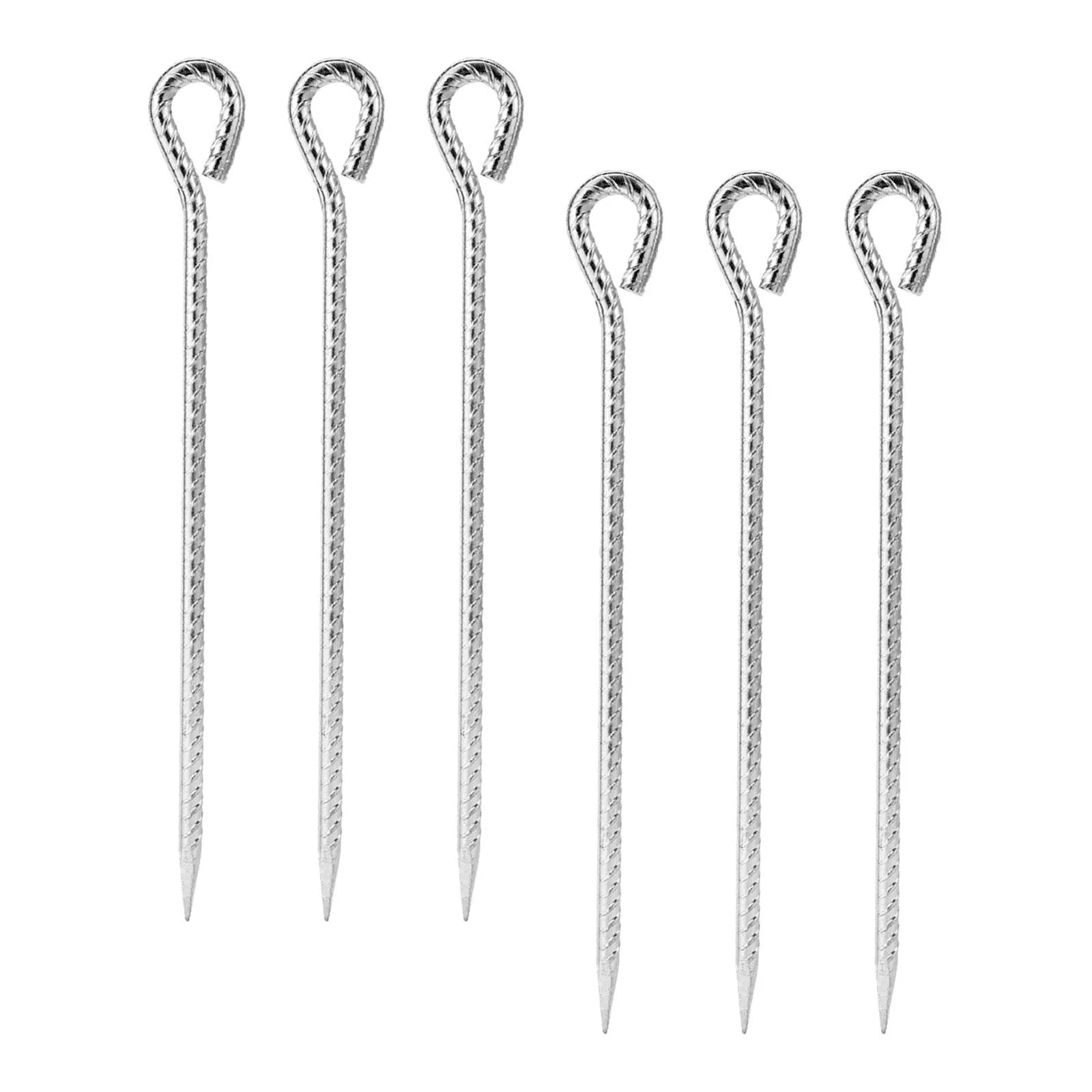 6 Pieces Tent Stakes with Hook 30CM V7474