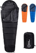 Cotton Flannel Mummy Sleeping Bag with Compression Sack D447747