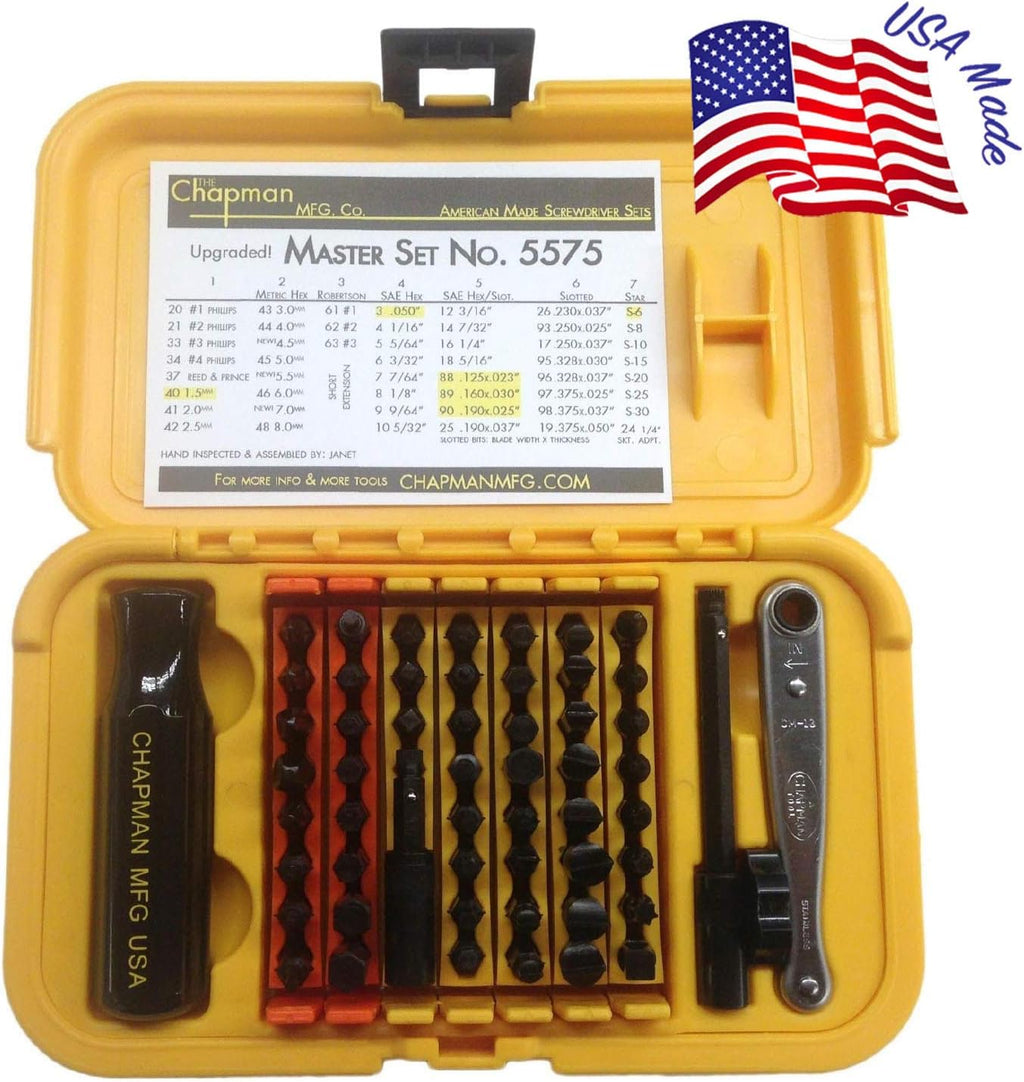 51 USA Made Insert Bits Screwdriver Set A11766