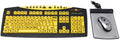 Yellow Keyboard with Wireless Optical Mouse and USB Wired Magic Pad K391430
