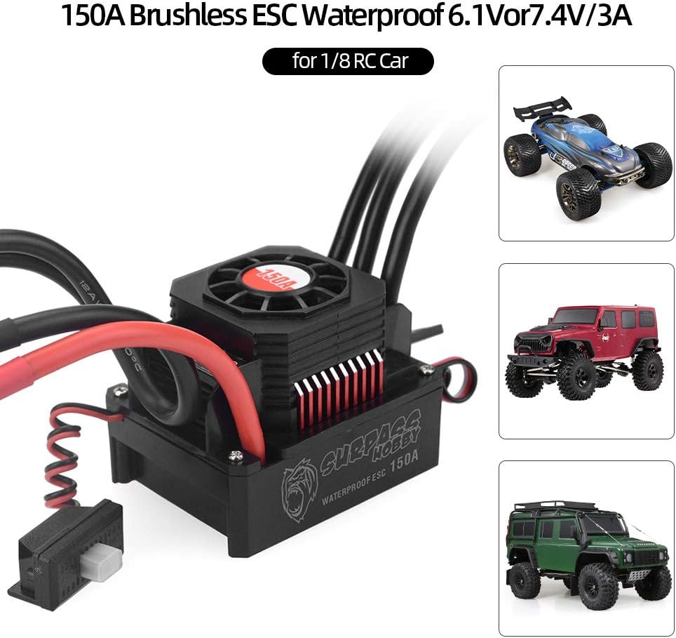 150A Brushless ESC Waterproof Electric Speed Controller Pack of 2 B4075