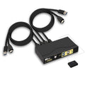 2 Port 3 Monitor KVM Switch HDMI with Audio Q426