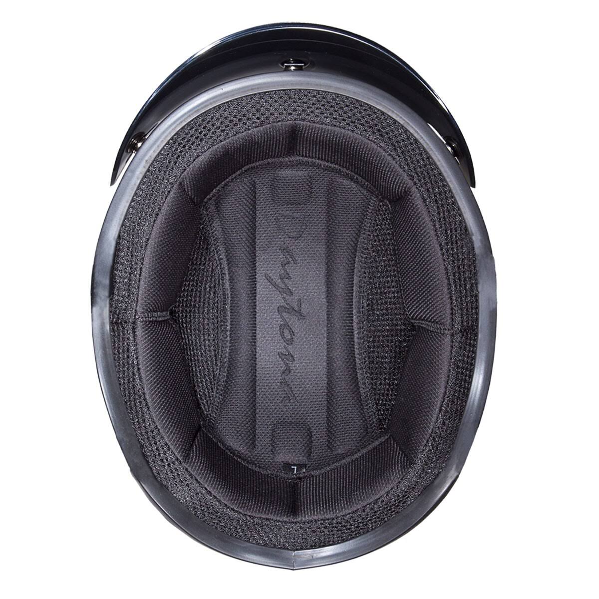 Skull Cap Helmet with Visor Leather Covered V40562