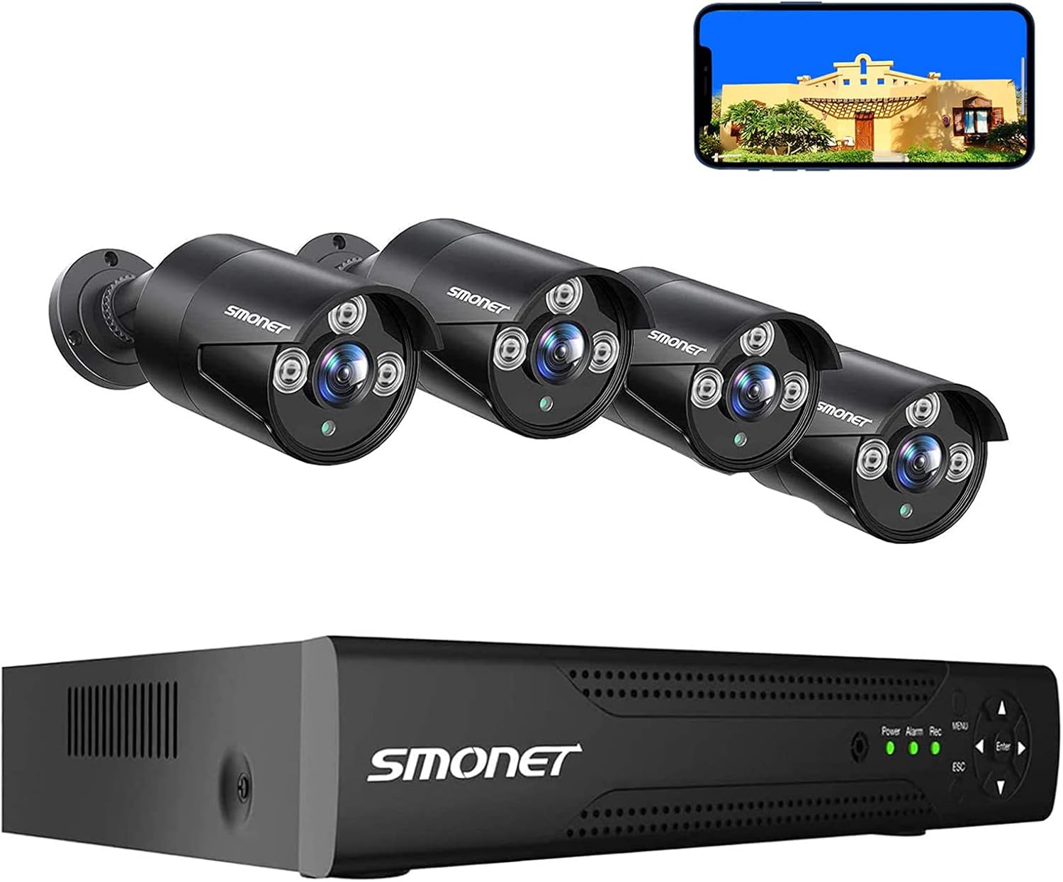 5MP 4X 2560TVL Wired Bullet Security Camera System 8CH with Night Vision Motion Alert K316
