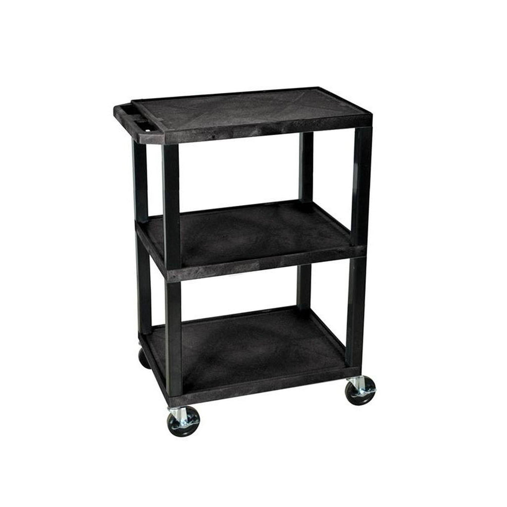 Black 3 Shelves Utility Cart T991