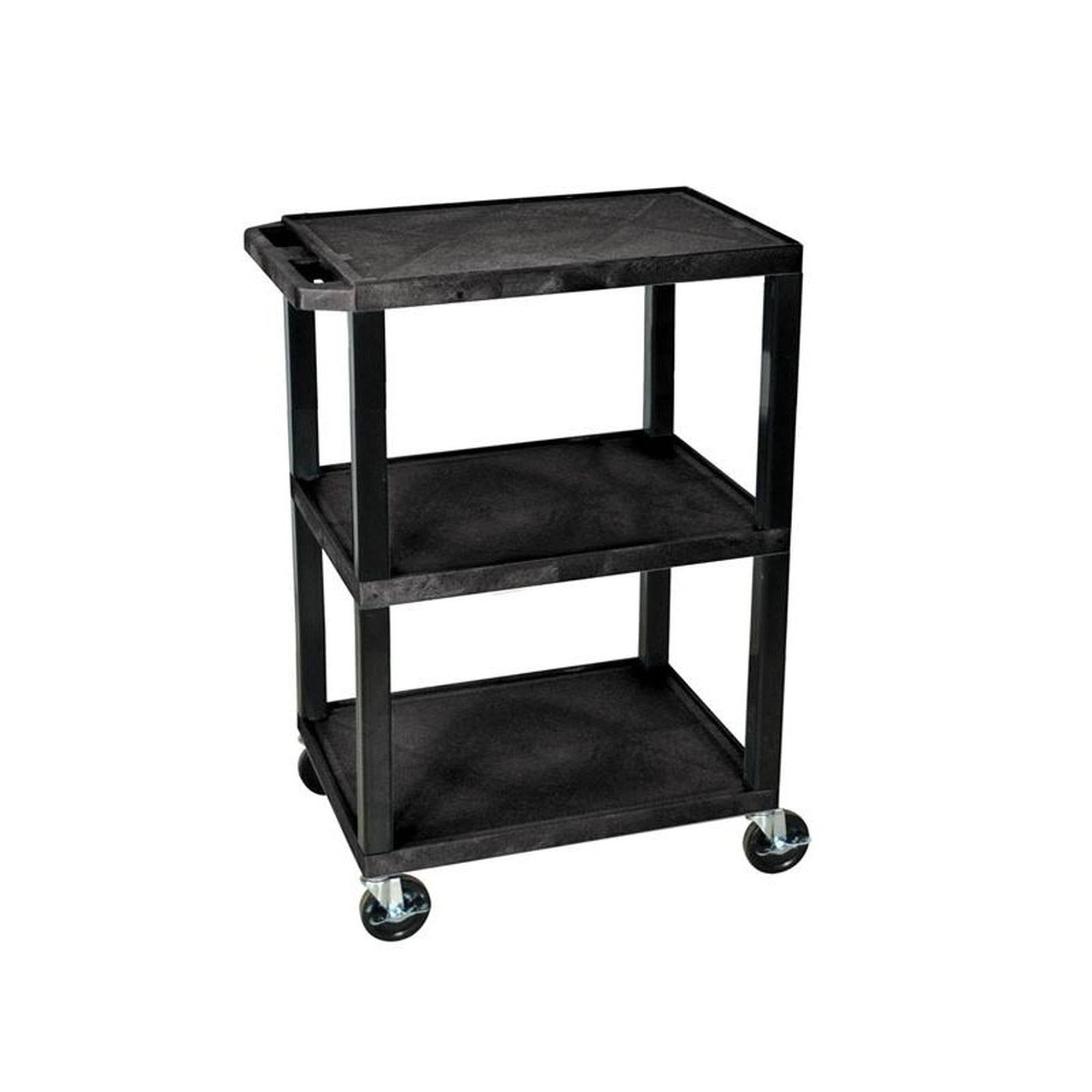 Black 3 Shelves Utility Cart T991