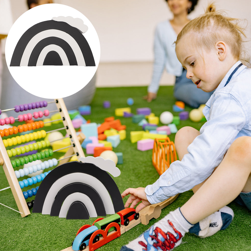 Rainbow Stacking Toy Wooden Building Blocks N7819