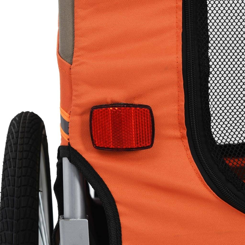 Dog Bike Trailer Orange and Brown V556