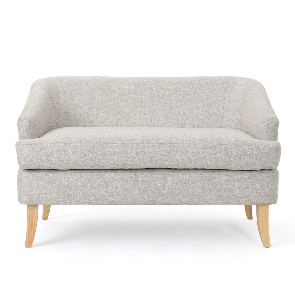 Beige Fabric Loveseat U15521