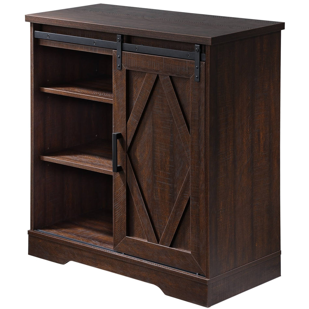 Rustic Brown Wash Wood TV Stand / Storage Cabinet Y289498