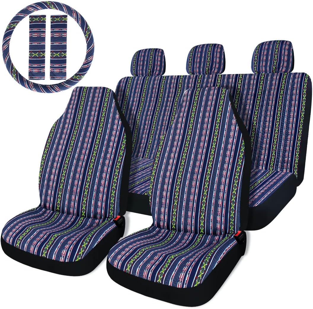 Beige Woven Seat Cover with Steering Wheel Cover R729541