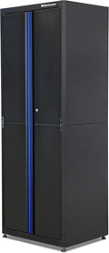 30.5 x 12 Locking 2 Door Wall Cabinet with Black Powder Coat Finish P190