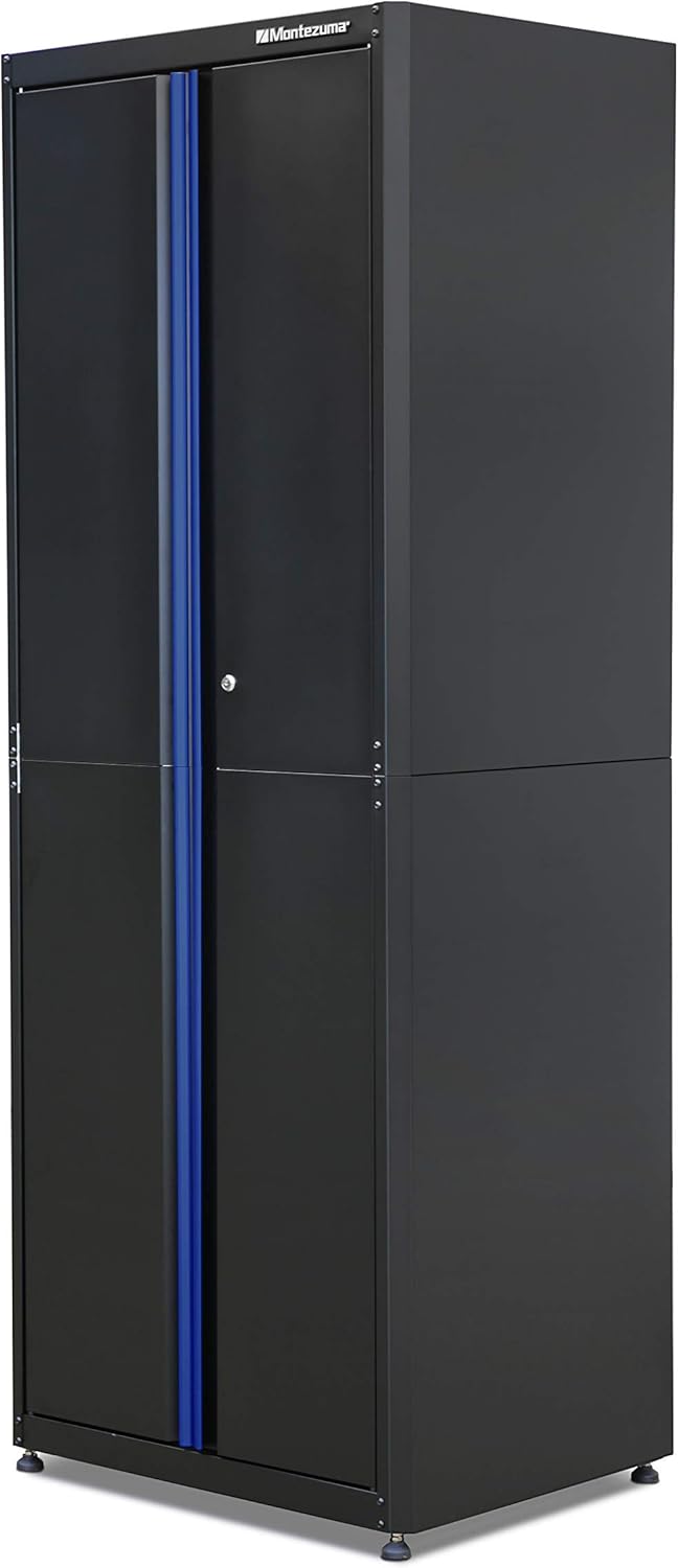 30.5 x 12 Locking 2 Door Wall Cabinet with Black Powder Coat Finish P190
