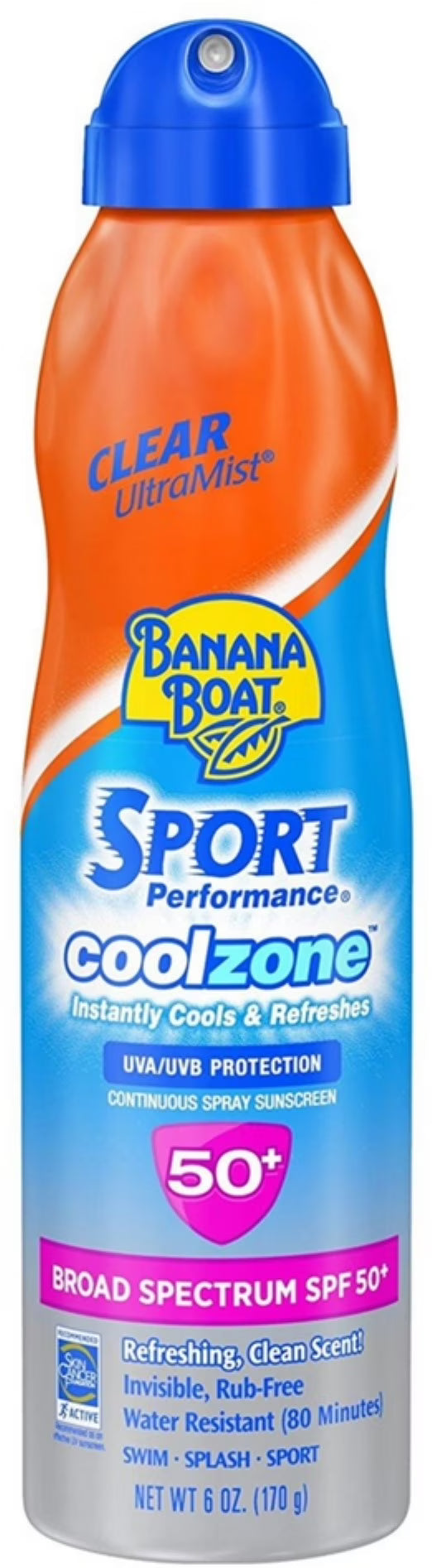 Sport Performance CoolZone Continuous Spray Sunscreen SPF 50+ 6 oz (Pack of 3) V9376