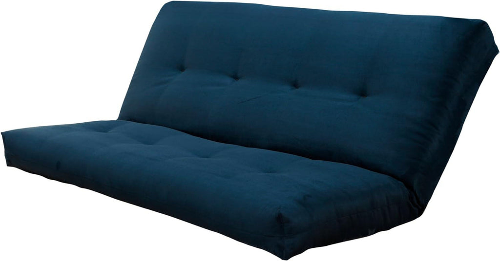 Blue Suede Fabric Futon Mattress G296