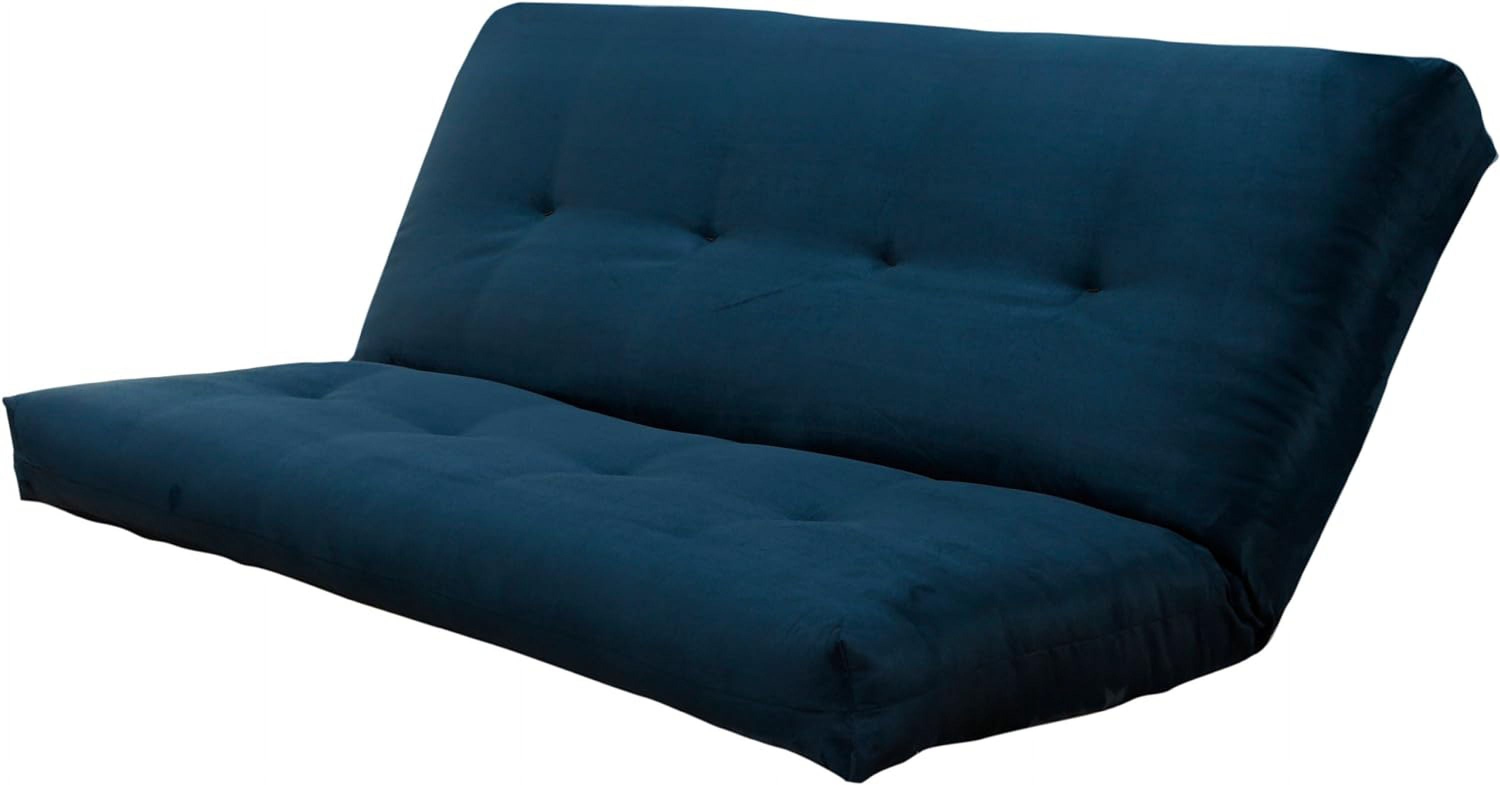 Blue Suede Fabric Futon Mattress G296