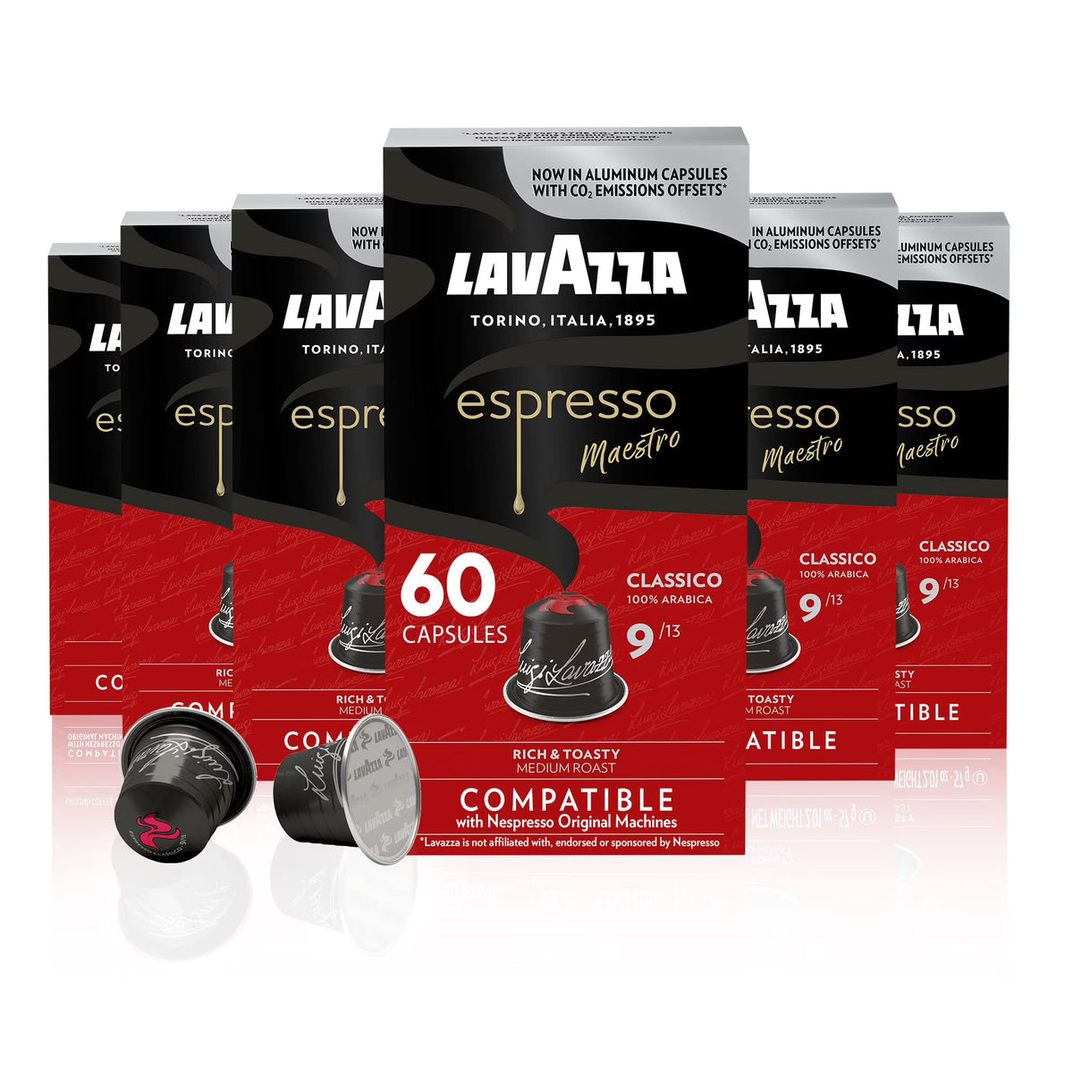 Lavazza Espresso Classico Medium Roast 100% Arabica Aluminum Pills Pack Of 60 O776