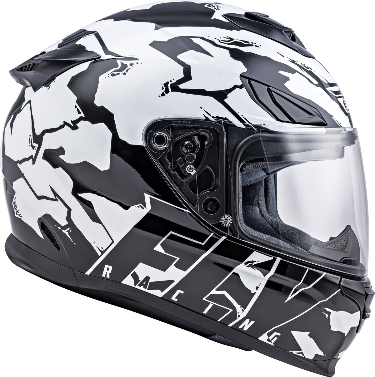 Camo Black White Helmet A8419