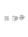 14kt White Gold Diamond Solitaire Stud Earrings X591