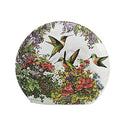 Coral Glass Hummingbirds Flowers Electric Orb, 7.0 inch E33533