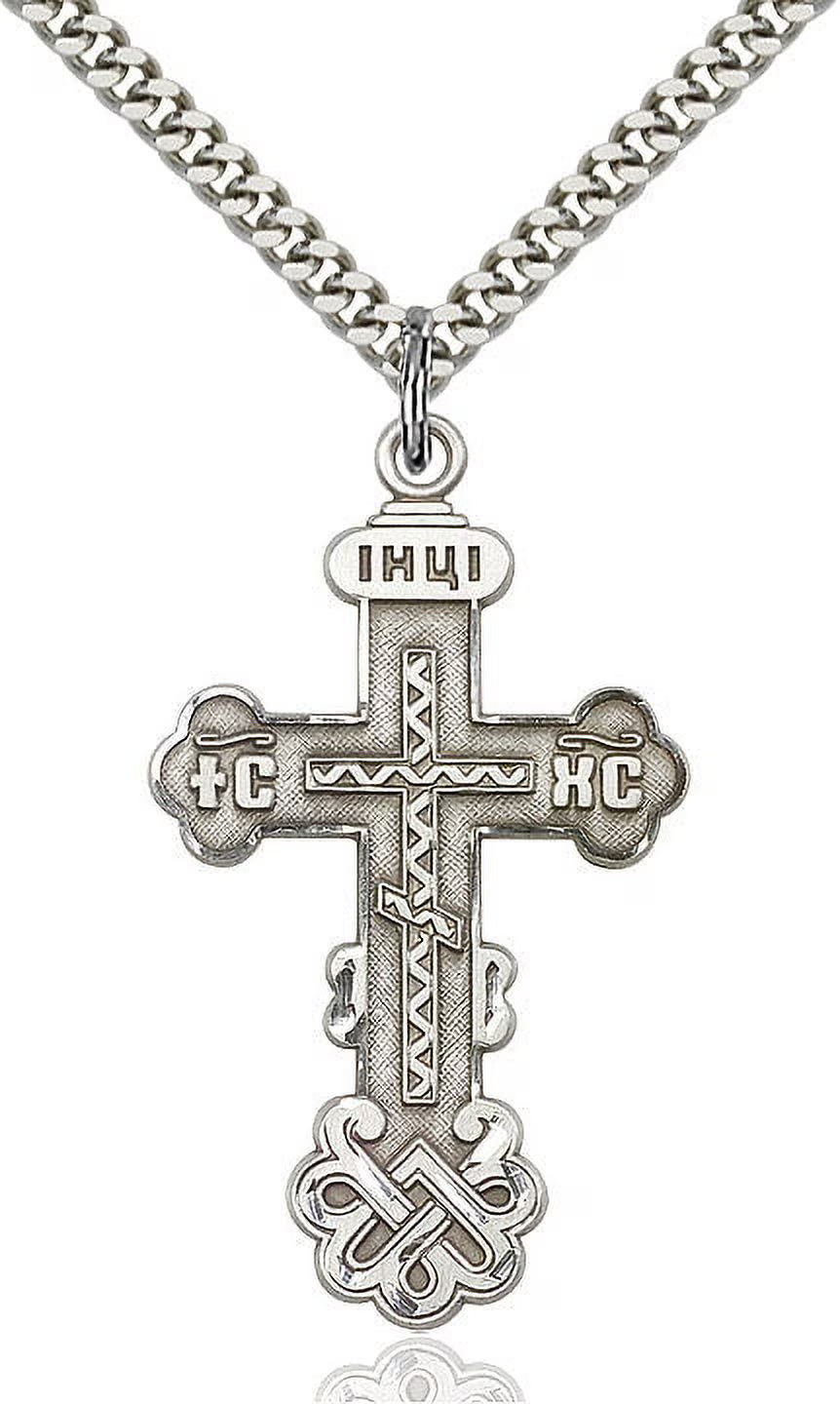 Sterling Silver Kiev Cross Pendant with 24" chain K784
