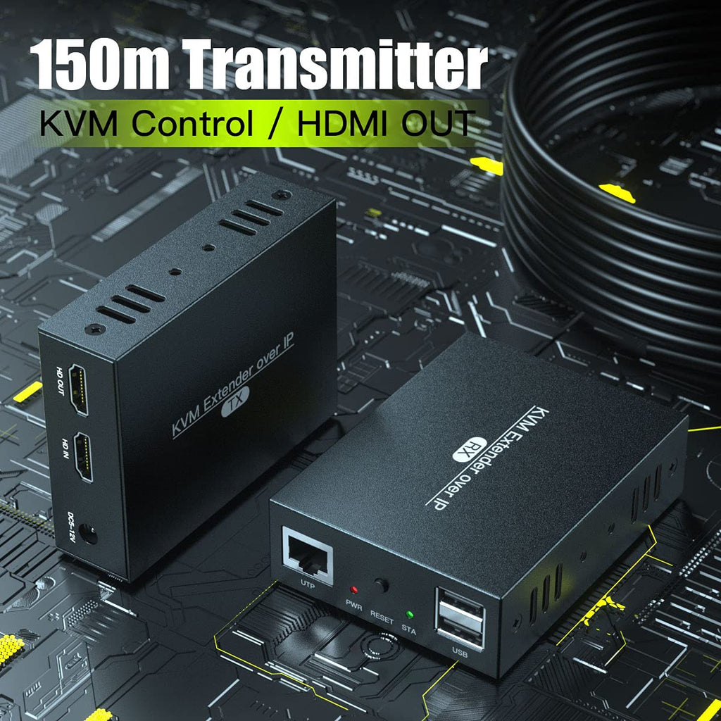 HDMI KVM USB Extender 150m Over Cat5e/6 Ethernet Cable E4470