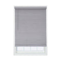 Cordless Gray Faux Wood Room Darkening Horizontal Blinds T747