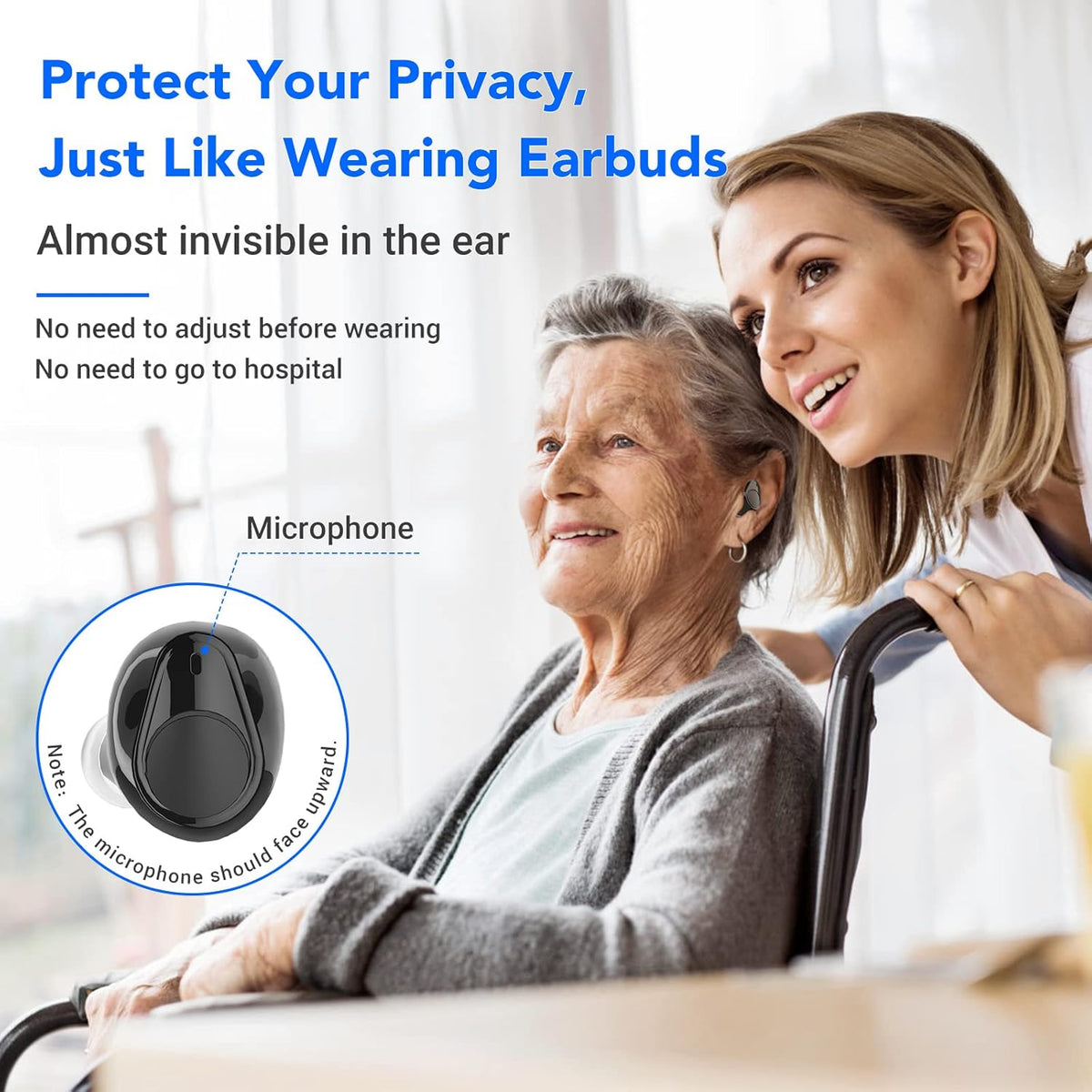 Rechargeable Digital Hearing Amplifier with Noise Cancelling E98934