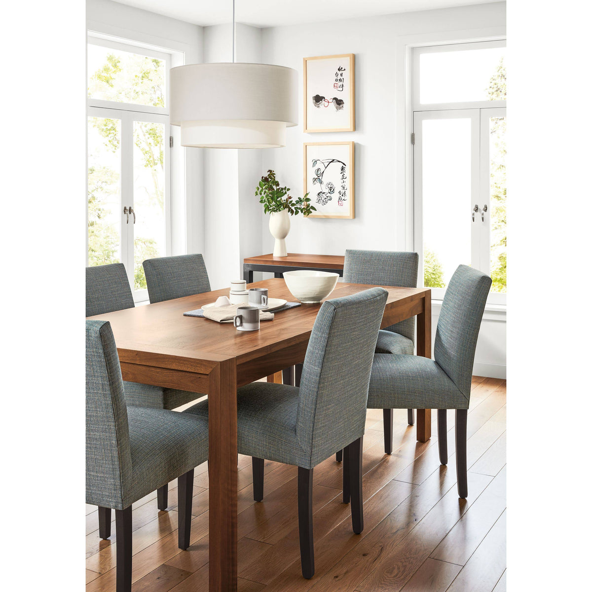 Modern Side Chair in Declan Curry with Charcoal Legs O52356