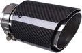2.5 Inlet Exhaust Tip Muffler Stainless Steel and Glossy Carbon Fiber Car Tail Pipe, Outlet 89mm Pack of 2 U397